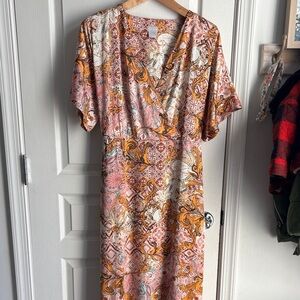 Chico's Paisley Maxi Silky Dress